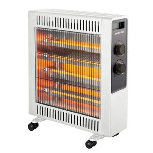 Heller 2200W Electric White Quartz Radiant Heater Floor 2 Heating Setting - Picture 1 of 2