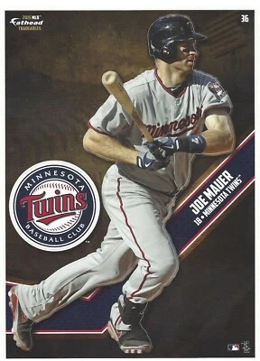 JOE MAUER MINNESOTA TWINS FATHEAD TRADEABLES LOGO REMOVABLE STICKER 2015 #36 - Image 1 of 3