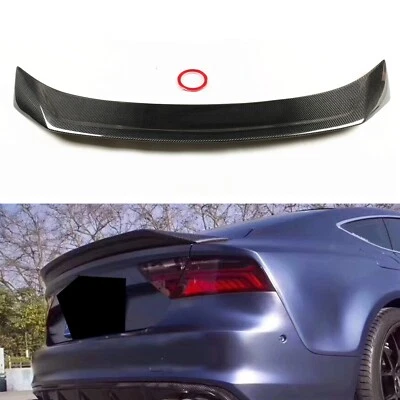Carbon Fiber A7 Rear Trunk Lid Spoiler Wing for Audi A7 S7 RS7 2013 2014-2018 - Image 1 of 4
