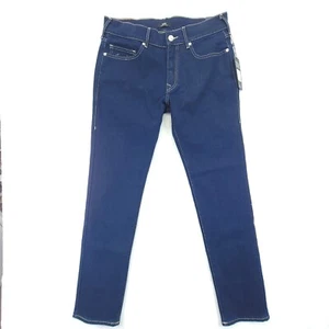 True Religion Jeans Denim Yellow Stitch Mens Size 33x31 Rocco Relaxed Skinny - Picture 1 of 11