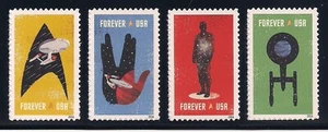 STAR TREK - COMPLETE SET OF 4 U.S. POSTAGE STAMPS - MINT CONDITION - Picture 1 of 1