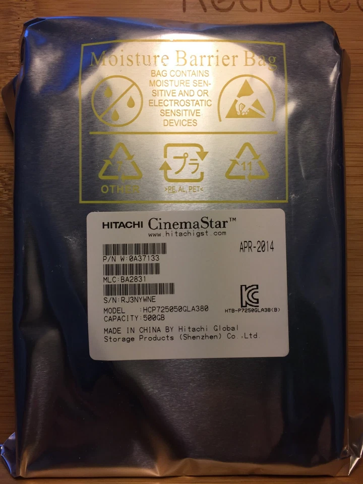 Hitachi 0A37133 HCP725050GLA380 500gb SATA3 3.5" FACTORY RECERTIFIED - Image 1 of 1