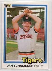 1981 Donruss Baseball Card #248 Dan Schatzeder-Tigers