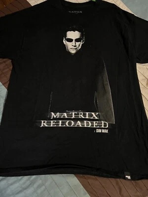 the matrix reloaded Dim Mak T Shirt Black Large Steve Aoki Keanu Reeves Neo Tee - Image 1 of 4