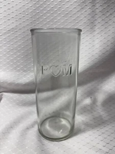 Pom Tea Meraviglioso Succo di Melograno Bicchiere Trasparente 6 1/2" Alto Logo Rialzato - Foto 1 di 2