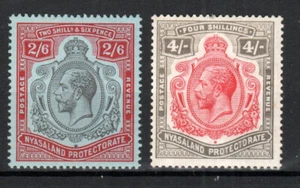 Nyasaland - Nyasaland Protectorate 1913-21 2s 6d and 4s values SG 94-95 MLH - Picture 1 of 1