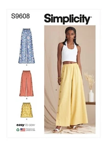 SIMPLICITY 9608 MISSES PANTS & SKIRT Sewing Pattern Sizes 4 - 12 & 14 - 22 - Picture 1 of 7