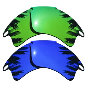 Lentes de repuesto polarizadas verdes espejadas y azules púrpuras para chaqueta rápida Oakley - Imagen 1 de 4