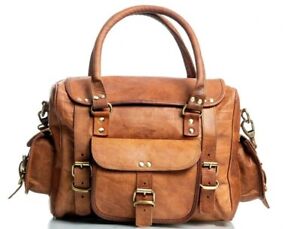 Women's Overnight Bag Leather Duffle Mini Travel Bag Leather Handbag Luggage Bag
