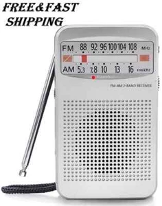 Portable AM FM Radio Compact Transistor Radio Pocket Radio Condition: New - Picture 1 of 4