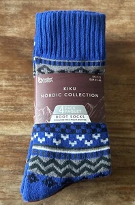 Kiku Nordic Collection 4 Pack Boot Socks Cotton Multicolour Size 7-11 Uk - Picture 1 of 3