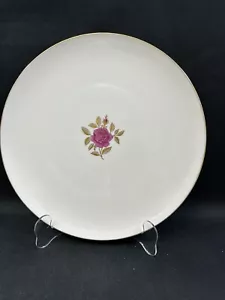 Lenox China Roselyn~(1)~ 10 1/2" Dinner Plate~ Gold Trim~Perfect - Picture 1 of 6