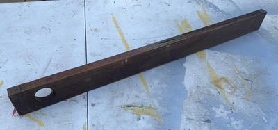 Vintage Mahogany Wood and brass spirit Level, 77cm long x 7cm x 2cm - Image 1 of 2