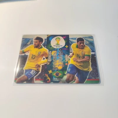 Panini Adrenalyn XL World Cup 2014 Brazil Hulk / Neymar Jr. Double Trouble 413 - Bild 1 von 2
