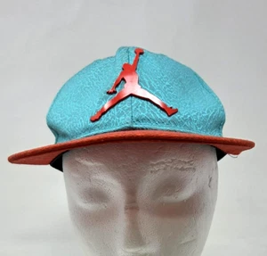 Air Jordan Hat Jumpman Youth Snapback Cool Teal Orange Adjustable Kids Cap - Picture 1 of 11