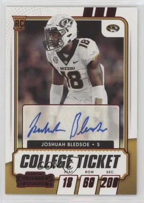 2021 Panini Contenders Draft Picks College Game Ticket Red Joshuah Bledsoe Auto - Image 1 of 2