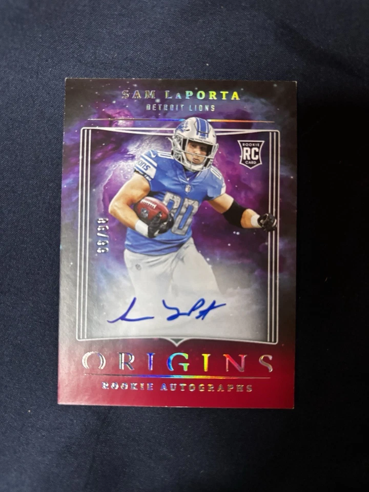 2023 Panini Origins - Rookie Autographs Sam LaPorta #RASML Red /99 (AU, RC) - Image 1 of 2
