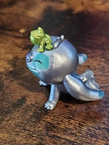 Disney That's So Stitch Metallic Frog Yoga Stitch Figurine - Rare - Picture 1 of 5