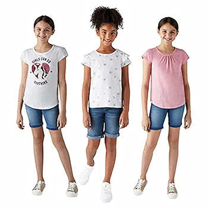 Paquete de 3 camisetas Vigoss para niñas pequeñas manga corta cuello redondo nuevas con etiquetas Foto 1 de 1