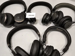 Lot of 5 Headphones - Various Models, For Parts Only - Photo 1/8