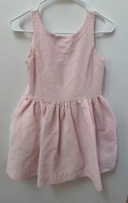 Polo Ralph Lauren Girls Pink Textured Sleeveless Button Front Dress Size 14 - Image 1 of 4