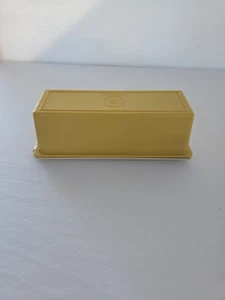 Vintage 70er Tupperware Butterdose Ernte Gold 637-10 Deckel Mandel 636-12 Boden - Bild 1 von 11