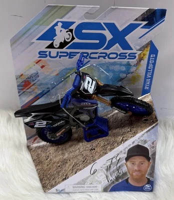 SX Supercross Authentic Ryan Villopoto 1:10 Scale True Metal Motorcyle & Stand  - Image 1 of 4