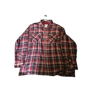 Vintage John Blair Red And Black Plaid Flannel Shirt Long Sleeve Size XL - Picture 1 of 3