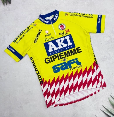 Vintage Nalini AKI Gipiemme Safi Sidermec Club 88 Intimo Cycling Jersey size L - Image 1 of 4