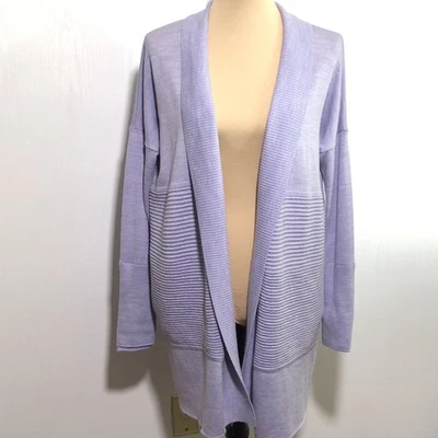 Cárdigan Suéter Lululemon Para Mujer 6 Púrpura Lila Sit In Lotus Wrap II Lana Merino Foto 1 de 4