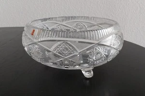 SEHR große Kristallschale mit 3 Füße, Schale, Kristall, Vintage Retro Antik, - Bild 1 von 16