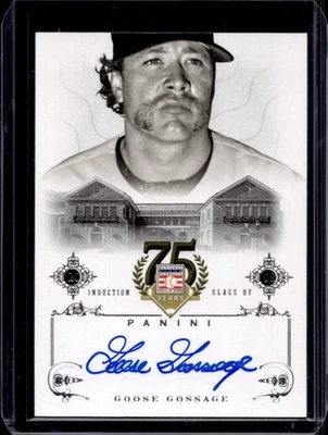 Salón de la Fama Panini 2014 75 aniversario Goose Gossage automático #30 Salón de la Fama Yankees Foto 1 de 2