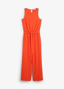 Jersey-Jumpsuit aus strukturiertem Crêpe Gr. 44/46 Orange Overall Einteiler Neu - Bild 1 von 1