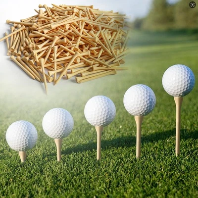 FINGER TEN Golf Practice Wood Tees Bulk 120/240Pcs 2 3/4 Inch or 3 1/4 Inch - Image 1 of 4