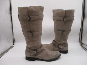 Born Damenstiefel taupe Leder Reißverschluss kniehoch bequem Größe 11/43 M/W D48922 - Bild 1 von 10