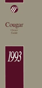 1993 Mercury Cougar Owners Manual User Guide - Picture 1 of 1