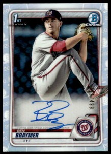 2020 BOWMAN BEN BRAYMER CPA-BB 1ST RC CHROME AUTOGRAPH REFRACTOR /499 NATIONALS
