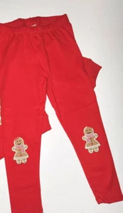 Gymboree Girls 7 Gingerbread House Red Leggings NWT 2022 Holiday - Picture 1 of 2
