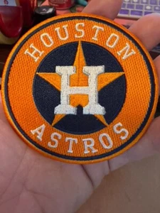 Houston Astros Aufnäher 3,5" orange Bügelbild bestickt Patch ~ - Bild 1 von 1