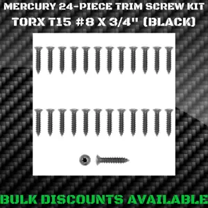 1956+ Mercury Medalist bisel interior exterior tornillos de moldeo Torx #8 X 3/4 - Imagen 1 de 2
