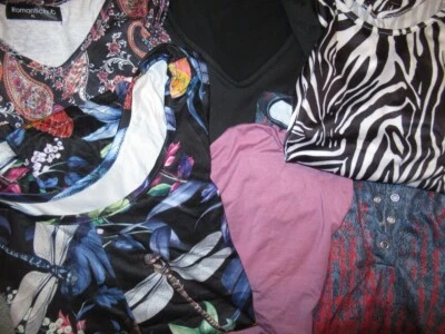 Enorme Lote 6 Tanques Jersey Sin Mangas Informales Animal Paisley Floral Negro XL Nuevos Foto 1 de 4