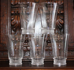 Lalique 5 x Reims Chrystal Glas Verre ca. 1950 Signatur - Bild 1 von 12