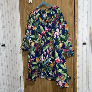HiLo Haiti the Hawaiian camicia abbottonata originale cinque XL tropicale floreale spiaggia - Foto 1 di 9