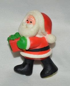 1980 SELLO SANTA CON REGALO - FELIZ NAVIDAD MINIATURA - CON ETIQUETA DORADA - Imagen 1 de 1