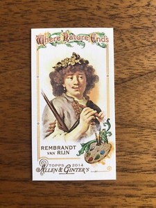 2014 Topps Allen & Ginter's Where Nature Ends Mini Rembrandt Van Ryn Rijn