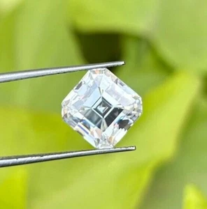 Moissanit Diamant zertifiziert lose Stein weiß Moissanit Asscher Form D VVS1 - Bild 1 von 9