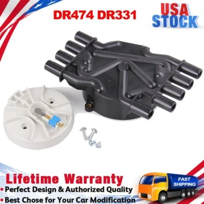 DR474 DR331 GM Distributor Cap And Rotor For Chevrolet GMC Trucks Vortec V8 5.7L — 第 1/4 张图片