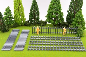 SIX (6) Pack - HO Scale Iron Fencing - Each piece is 4.5" long by .78 tall - Picture 1 of 6