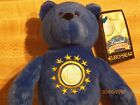 Euro Coin Beanie Bear Collectible Stuffed Coin Bear retired Belgium European new