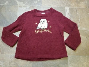 Top de pijama HARRY POTTER Hogwarts Sherpa - para mujer talla mediana - borgoña - búho - Imagen 1 de 10